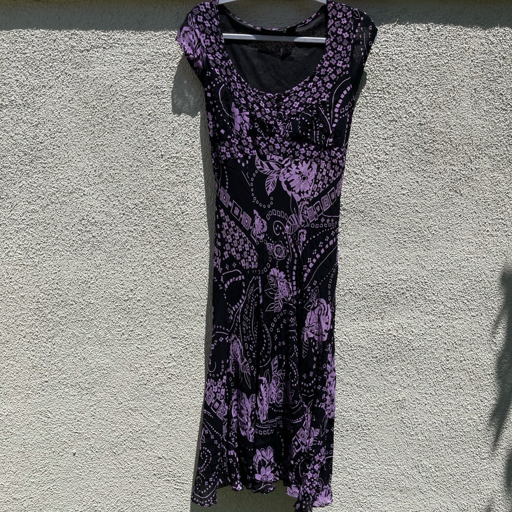 Lola P. Purple Lavender Floral 90s Y2K Dress
